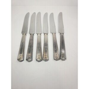 1923 Century Silver plate International Silver Holmes & Edwards 6 Butter Knives